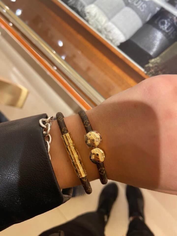 Louis Vuitton Monogram Leather Bracelet